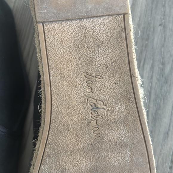 Sam Edelman | Carrin Platform Espadrille Slip on Flats Loafers Suede Black Size8 - Picture 9 of 10